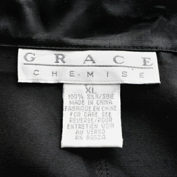 100% Silk Button Collared Shirt - Picture 4 of 5